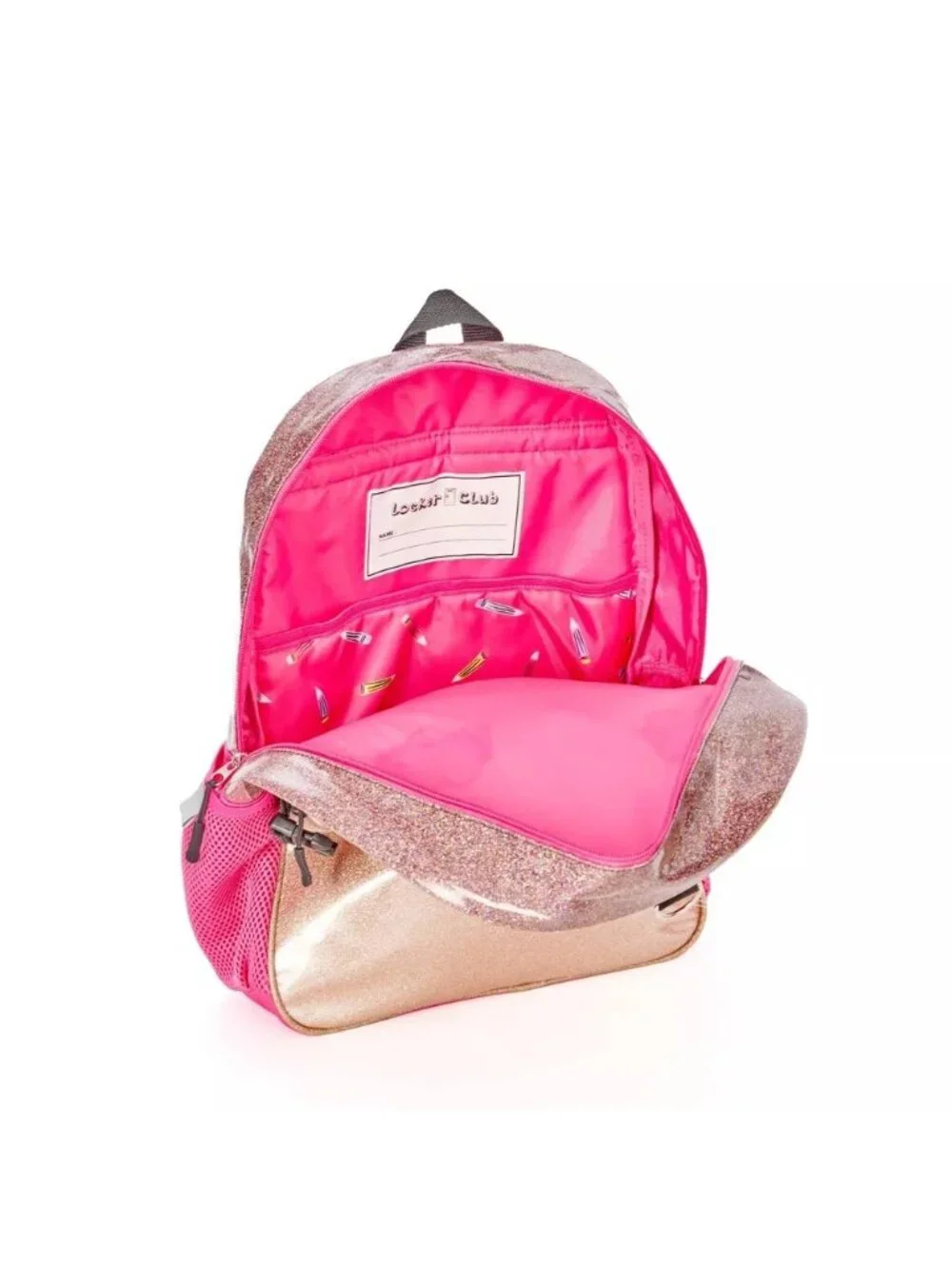 NEW Locker Club Kids' 16L Kids Backpack with Lunch Box Headphone - Pink